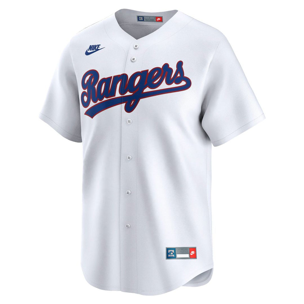 Texas Rangers Nike Cooperstown Collection Limited Baseball Jersey - White