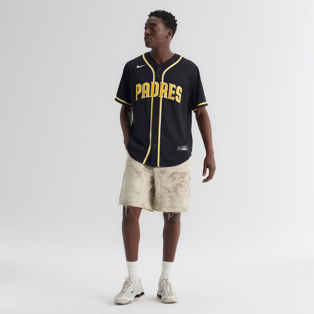 San Diego Padres Nike Jackson Merrill Fashion Replica Black Out Baseball Jersey