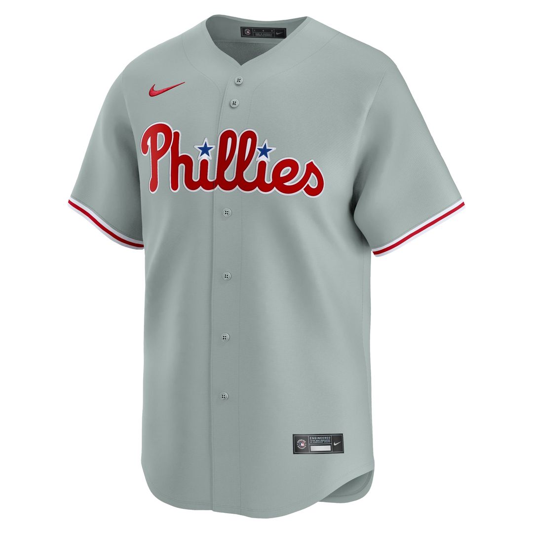 Philadelphia Phillies Nike Bryce Harper Road Limited Baseball Jersey - Gray