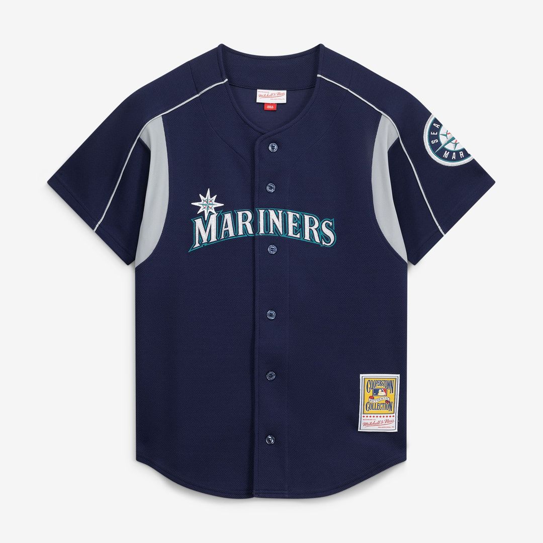 Seattle Mariners Mitchell & Ness Felix Hernandez Cooperstown Collection Batting Practice Baseball Jersey - Navy