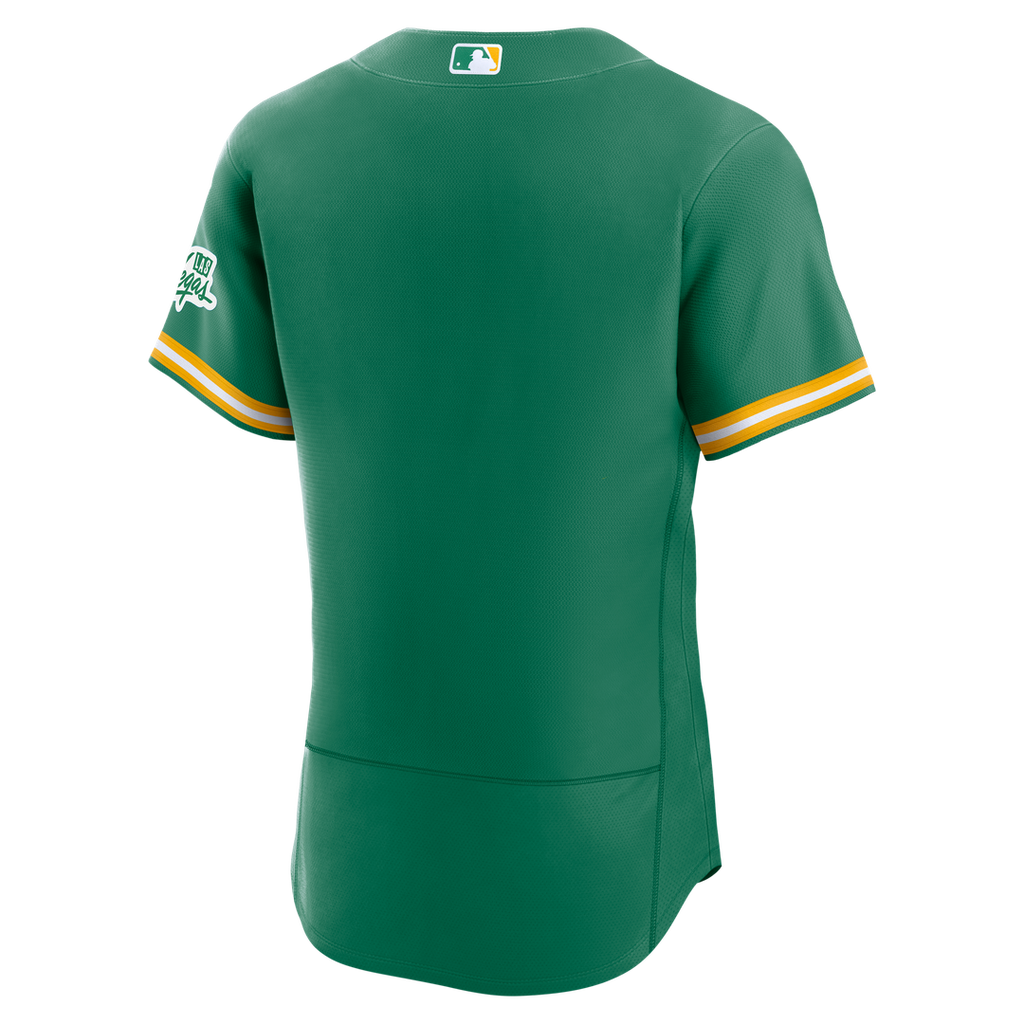 Athletics Nike Alternate Sponsor Patch Authentic Baseball Jersey - Green