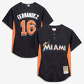 Miami Marlins Mitchell & Ness Jose Fernandez Authentic Batting Practice Baseball Jersey - Black
