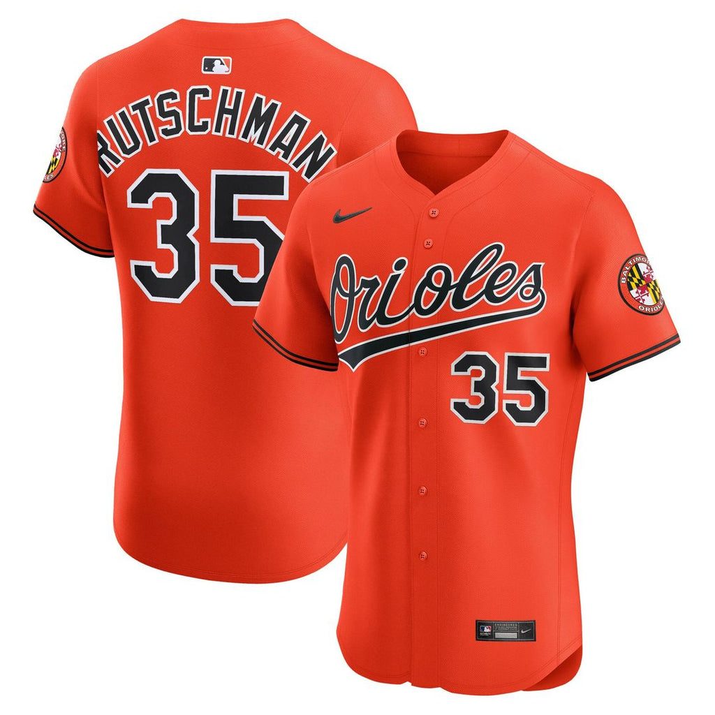 Baltimore Orioles Nike Adley Rutschman Alternate 2 Elite Baseball Jersey - Orange