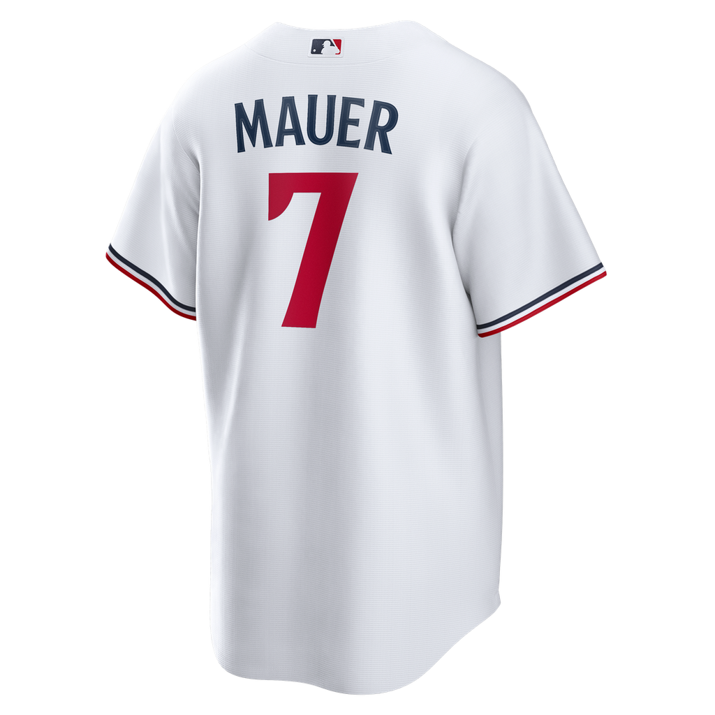 Minnesota Twins Nike Joe Mauer Home Retired Player Replica Baseball Jersey - White