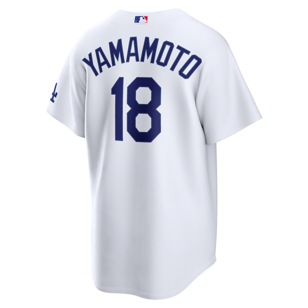 Los Angeles Dodgers Nike Yoshinobu Yamamoto Home Stadium Baseball Jersey - White