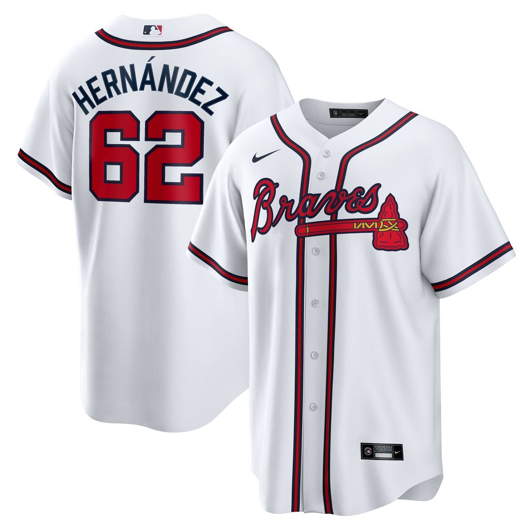 Atlanta Braves Nike Daysbel Hernandez Home Replica Baseball Jersey - White