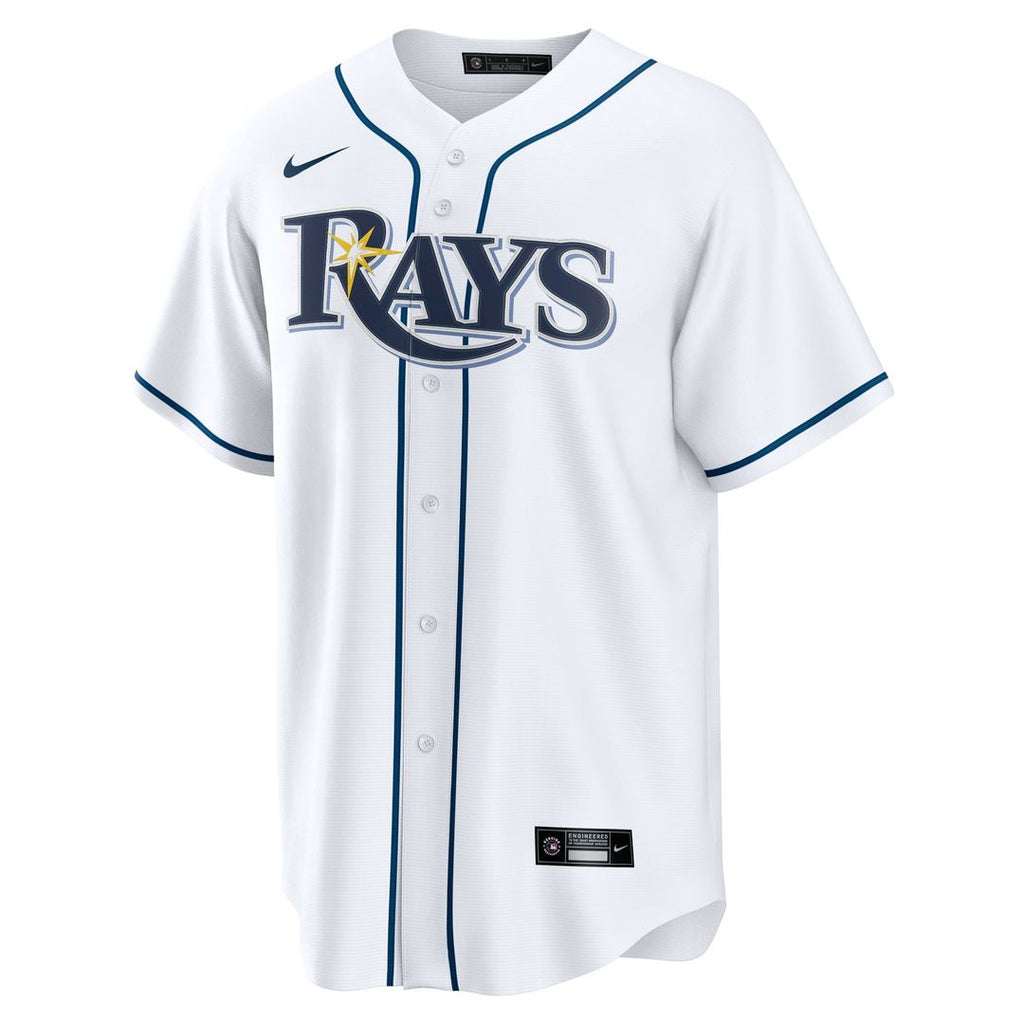 Tampa Bay Rays Nike Junior Caminero Home Replica Baseball Jersey - White