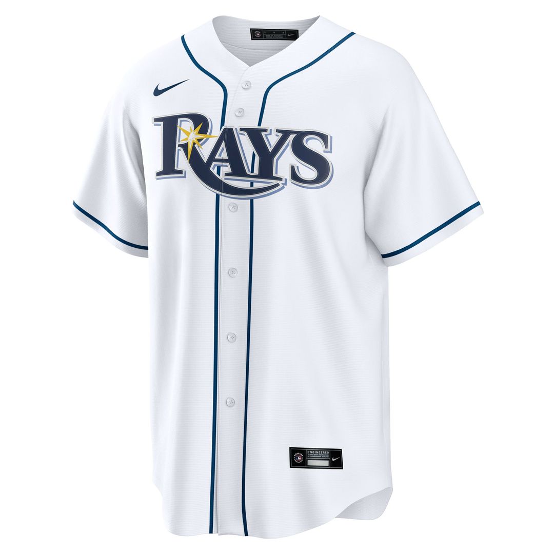 Tampa Bay Rays Nike Junior Caminero Home Replica Baseball Jersey - White