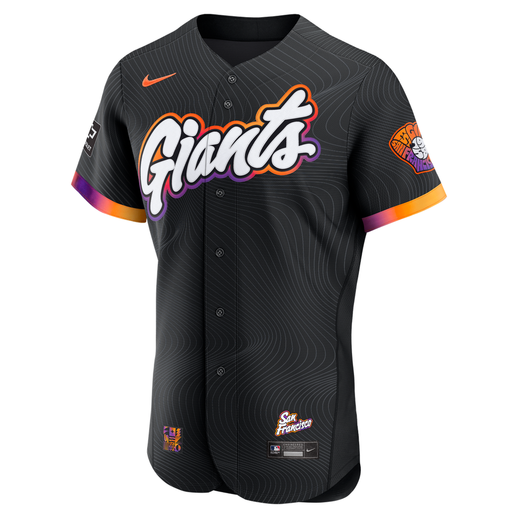 San Francisco Giants Nike Anthracite City Connect Authentic Sponsor Patch Baseball Jersey