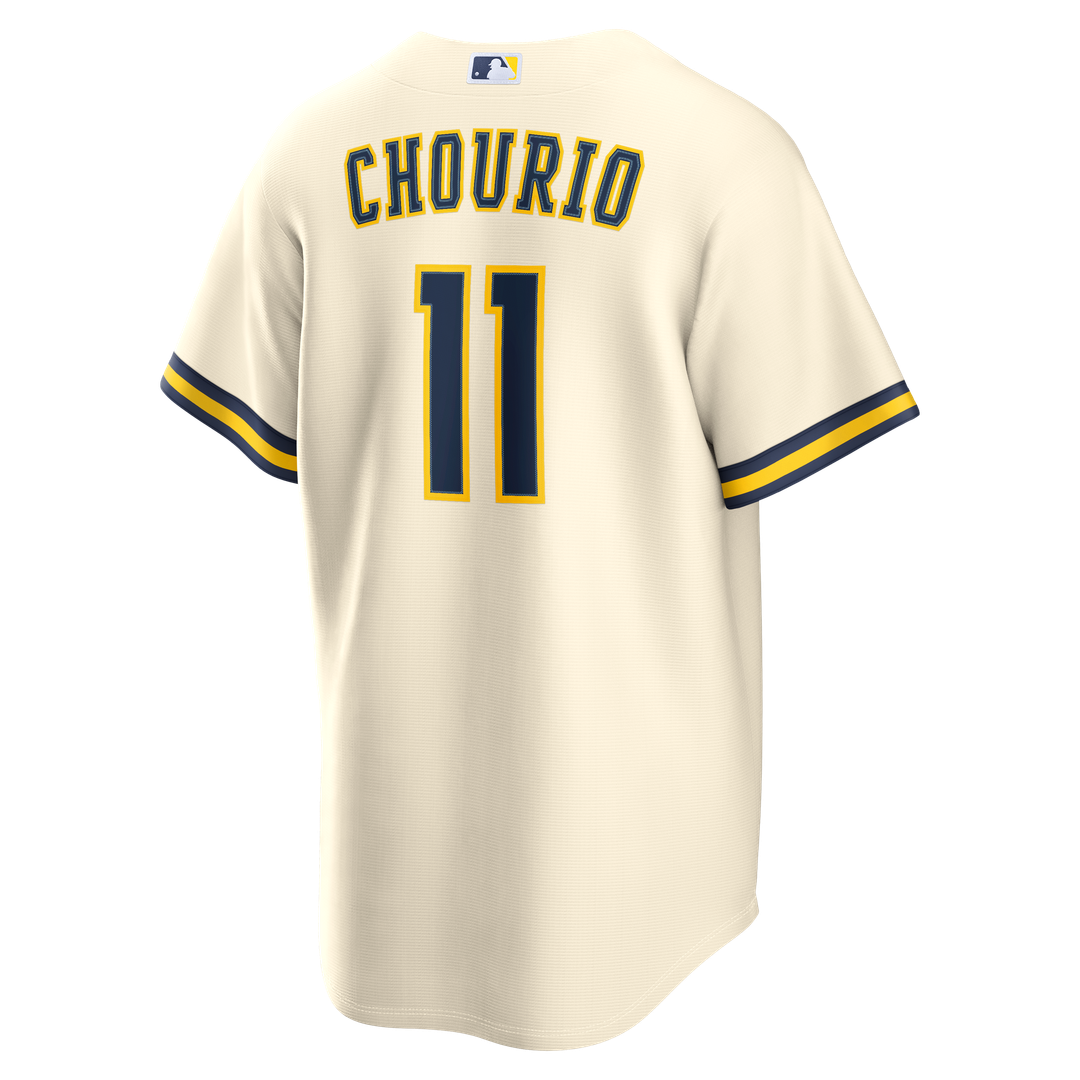 Milwaukee Brewers Nike Jackson Chourio Home Replica Baseball Jersey - Cream