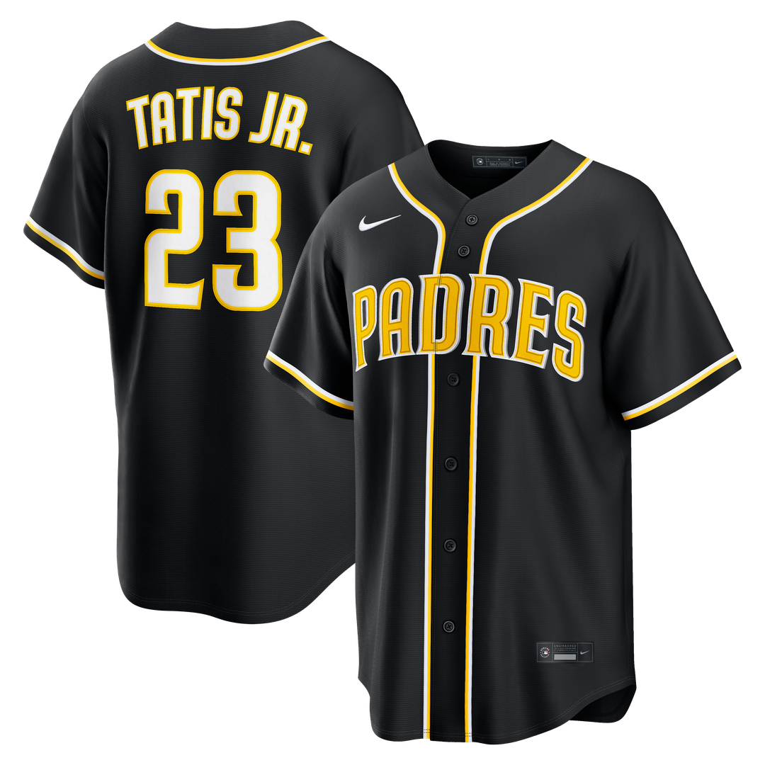 San Diego Padres Nike Fernando Tatis Jr. Fashion Replica Black Out Baseball Jersey