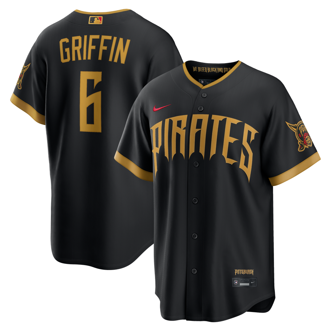 Pittsburgh Pirates Nike Konnor Griffin 2026 City Connect Stadium Baseball Jersey - Black
