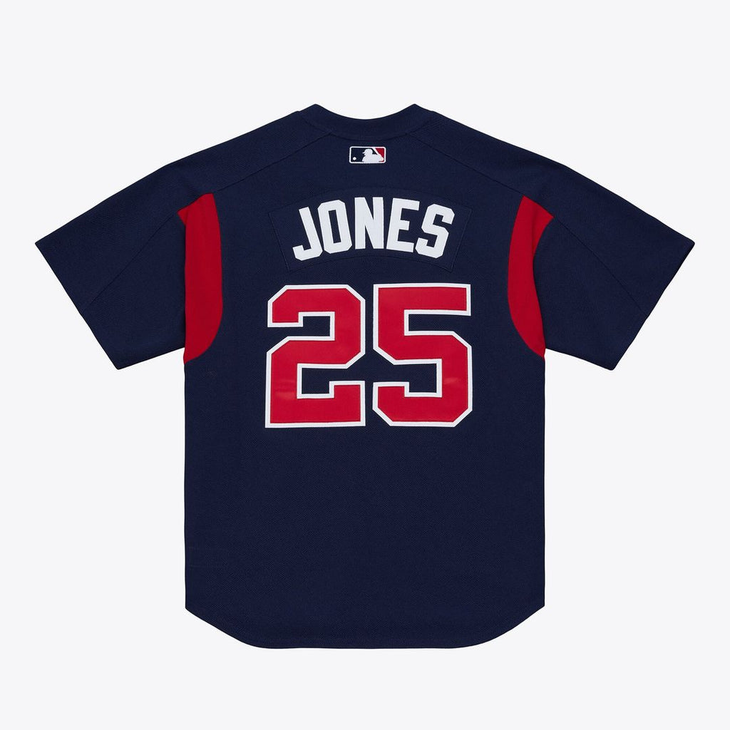 Atlanta Braves Mitchell & Ness Andruw Jones Authentic Batting Practice Baseball Jersey - Navy