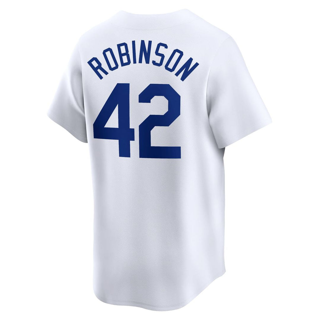 Brooklyn Dodgers Nike Jackie Robinson Throwback Cooperstown Collection Limited Baseball Jersey - White