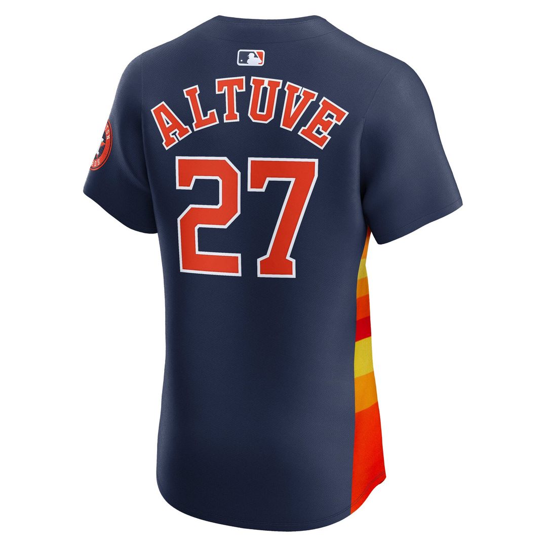 Houston Astros Nike Jose Altuve Alternate 2 Elite Baseball Jersey - Navy