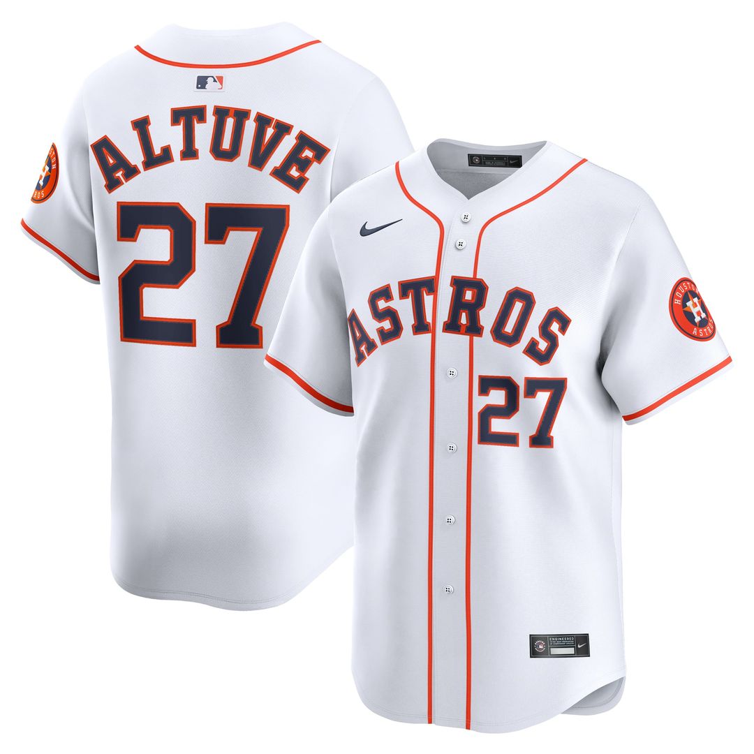 Houston Astros Nike Jose Altuve Home Limited Baseball Jersey - White
