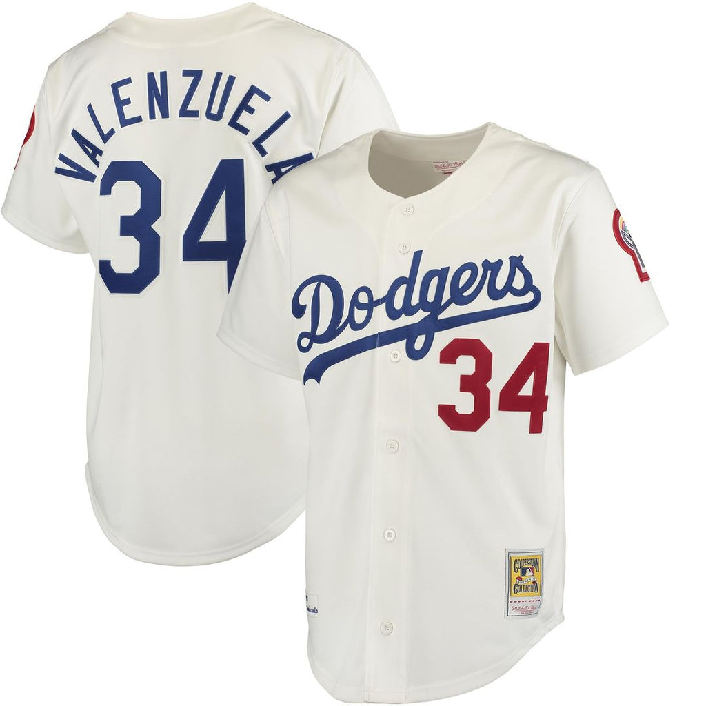 Los Angeles Dodgers Mitchell & Ness Fernando Valenzuela Authentic Baseball Jersey - Gray