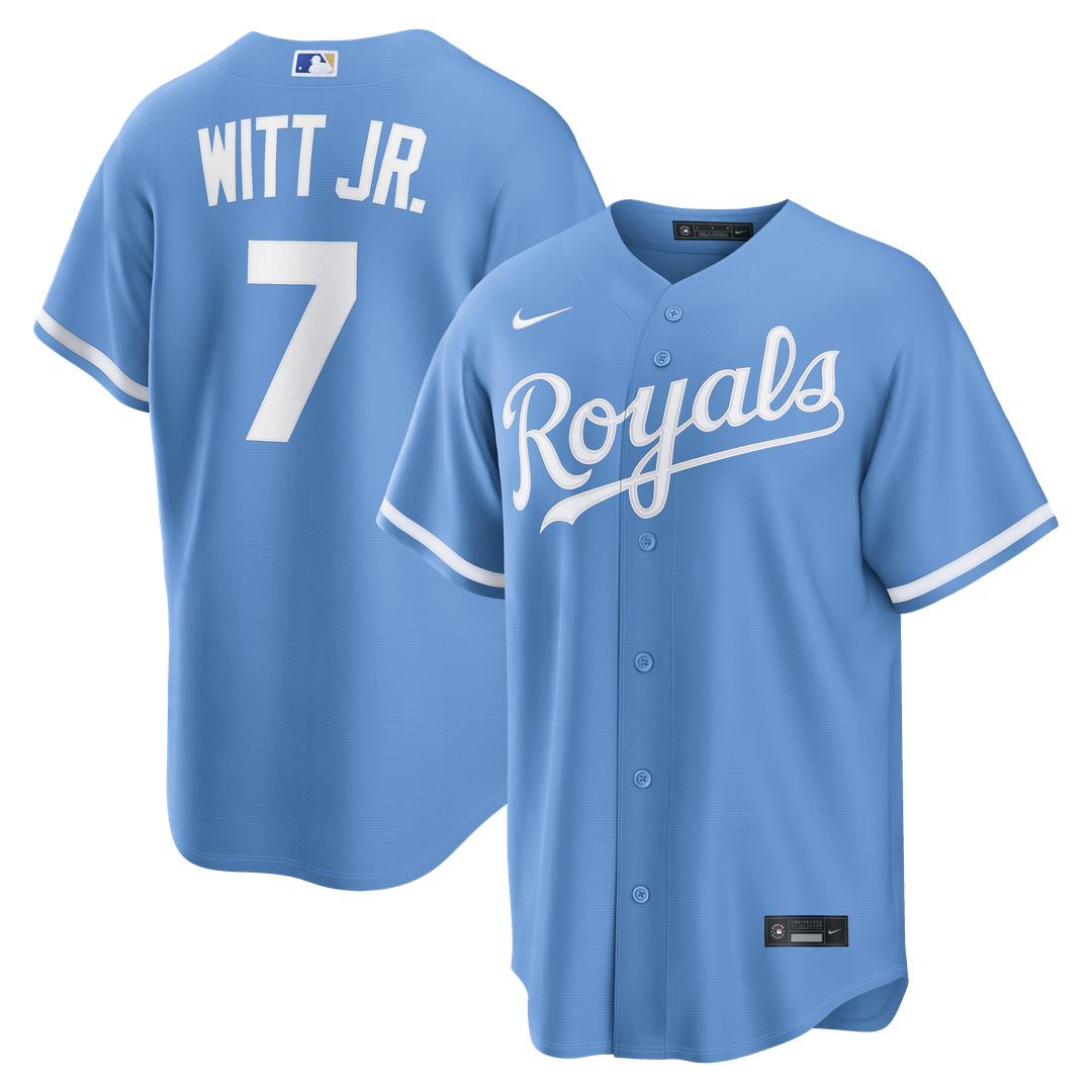 Kansas City Royals Nike Bobby Witt Jr. Road Replica Baseball Jersey - Gray