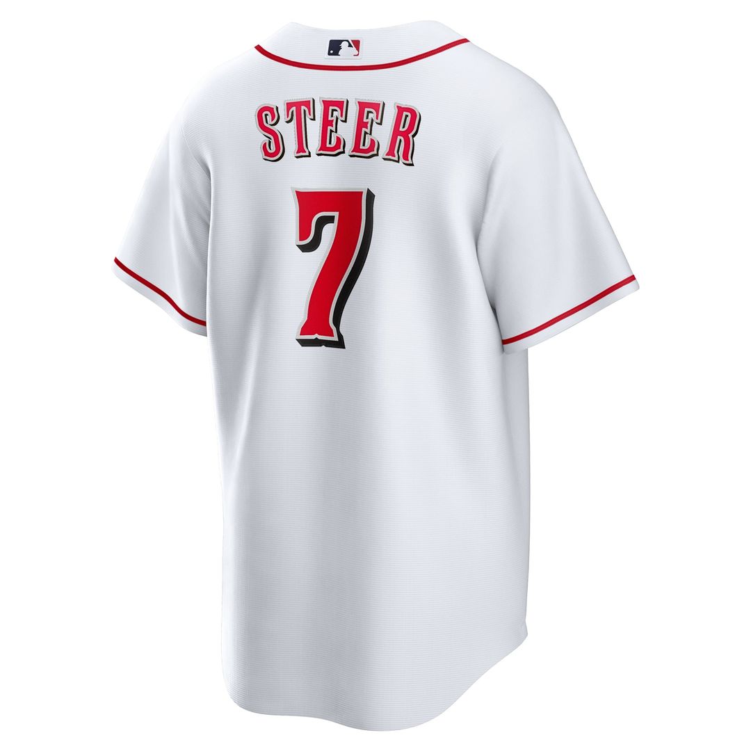 Cincinnati Reds Nike Spencer Steer Home Replica Baseball Jersey - White