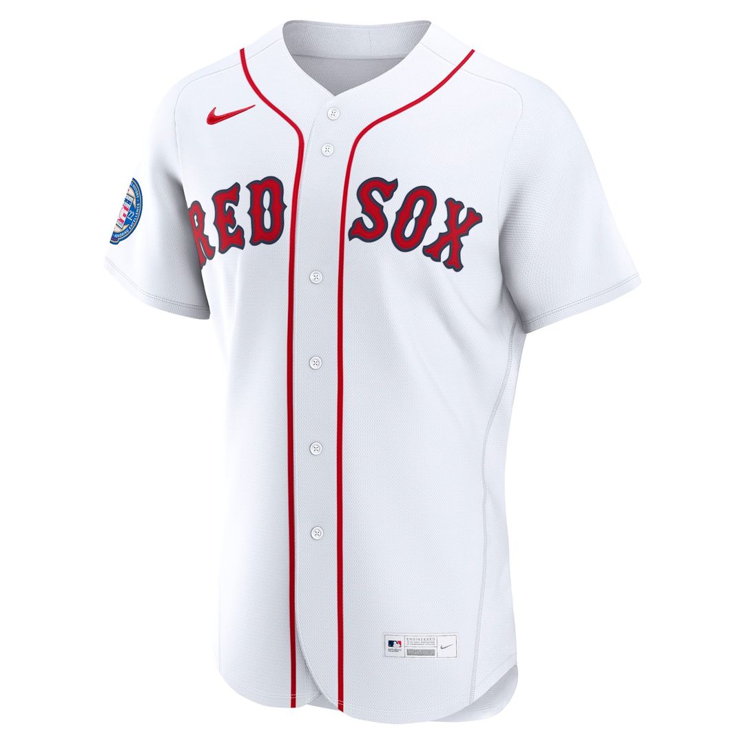 Boston Red Sox Nike David Ortiz Home Authentic Retired 2022 Hall of Fame Patch Baseball Jersey - White