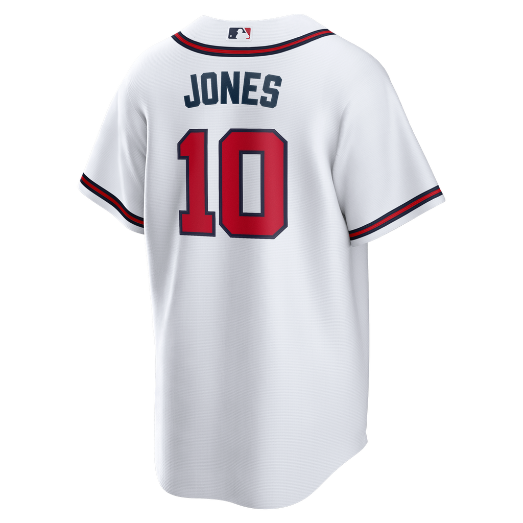 Atlanta Braves Nike Chipper Jones Home Retired Player Replica Baseball Jersey - White