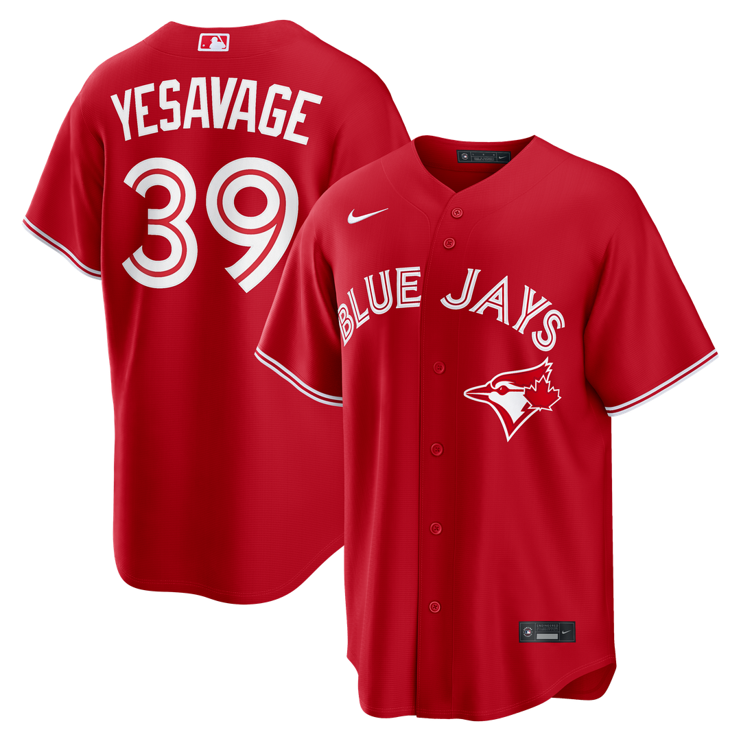 Toronto Blue Jays Nike Trey Yesavage Canada Day Replica Baseball Jersey - Red