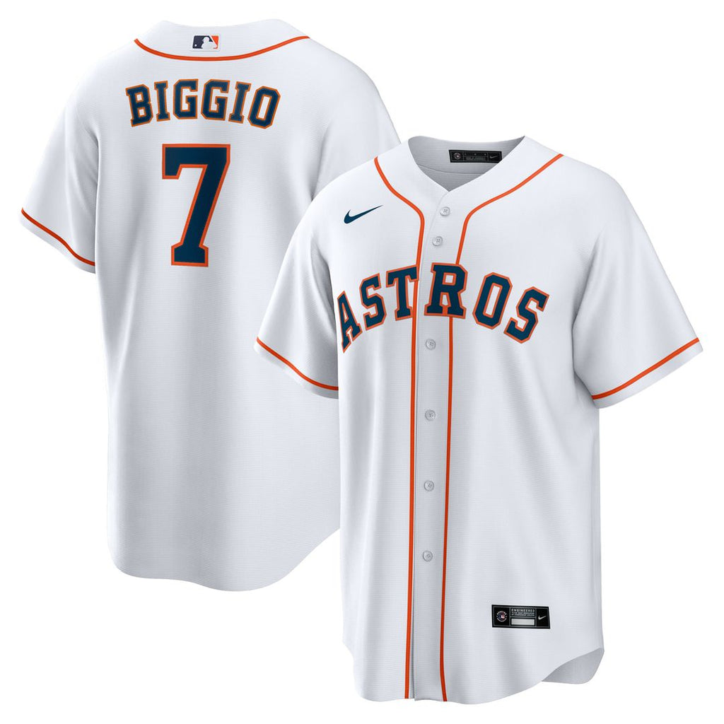 Houston Astros Nike Craig Biggio Home Retired Player Replica Baseball Jersey - White