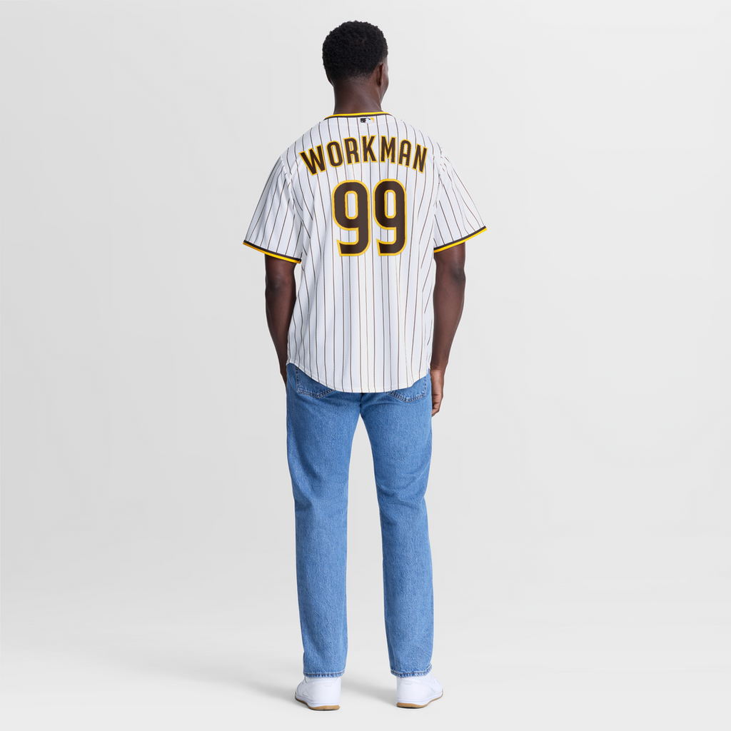San Diego Padres Nike Gage Workman Home Replica Baseball Jersey - White