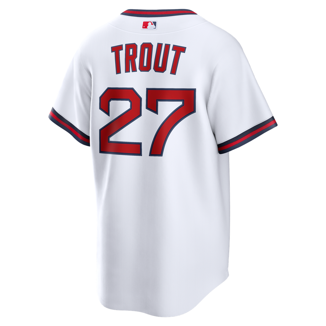 Los Angeles Angels Nike Mike Trout Road Replica Baseball Jersey - Gray