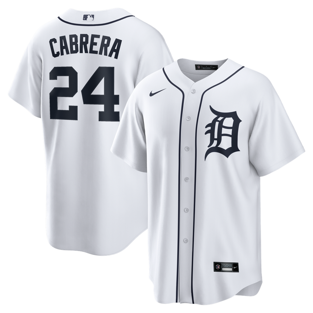Detroit Tigers Nike Miguel Cabrera Home Retired Player Replica Baseball Jersey - White