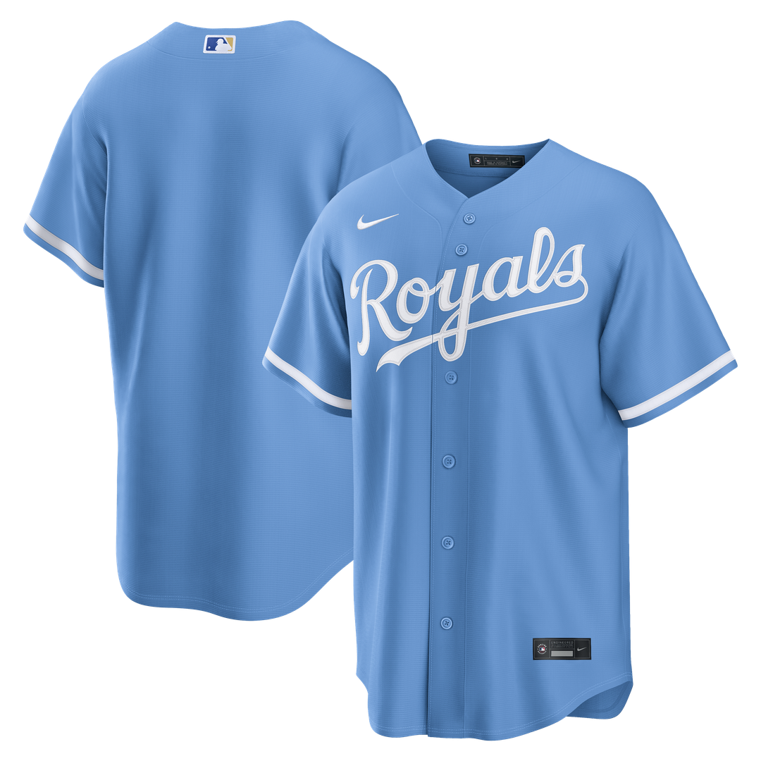 Kansas City Royals Nike Alternate Replica Baseball Jersey - Light Blue