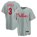 Philadelphia Phillies Nike Bryce Harper Road Replica Baseball Jersey - Gray