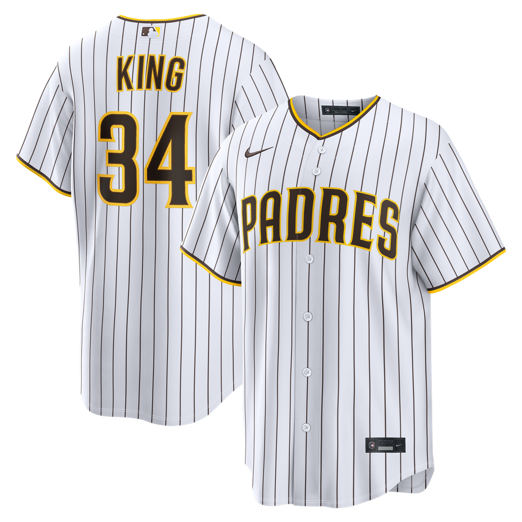 San Diego Padres Nike Michael King Home Replica Baseball Jersey - White