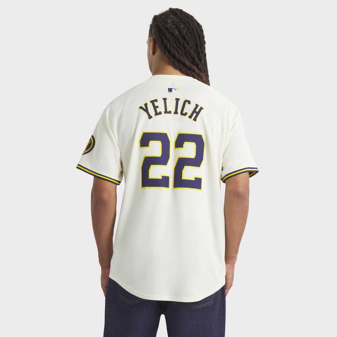 Milwaukee Brewers Nike Christian Yelich Home Limited Baseball Jersey - Cream