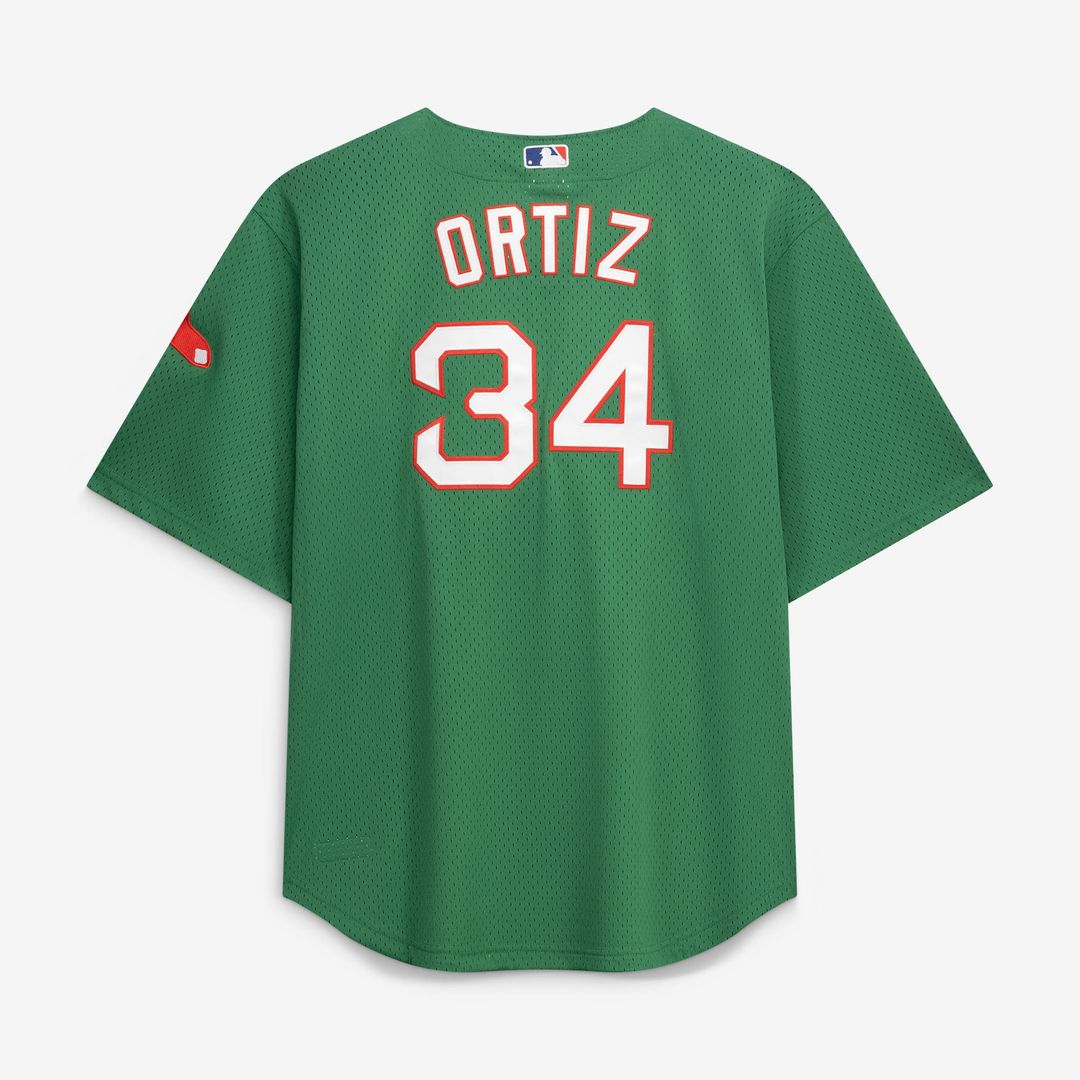 Boston Red Sox Mitchell & Ness David Ortiz Big & Tall Cooperstown Mesh Batting Practice Baseball Jersey - Red