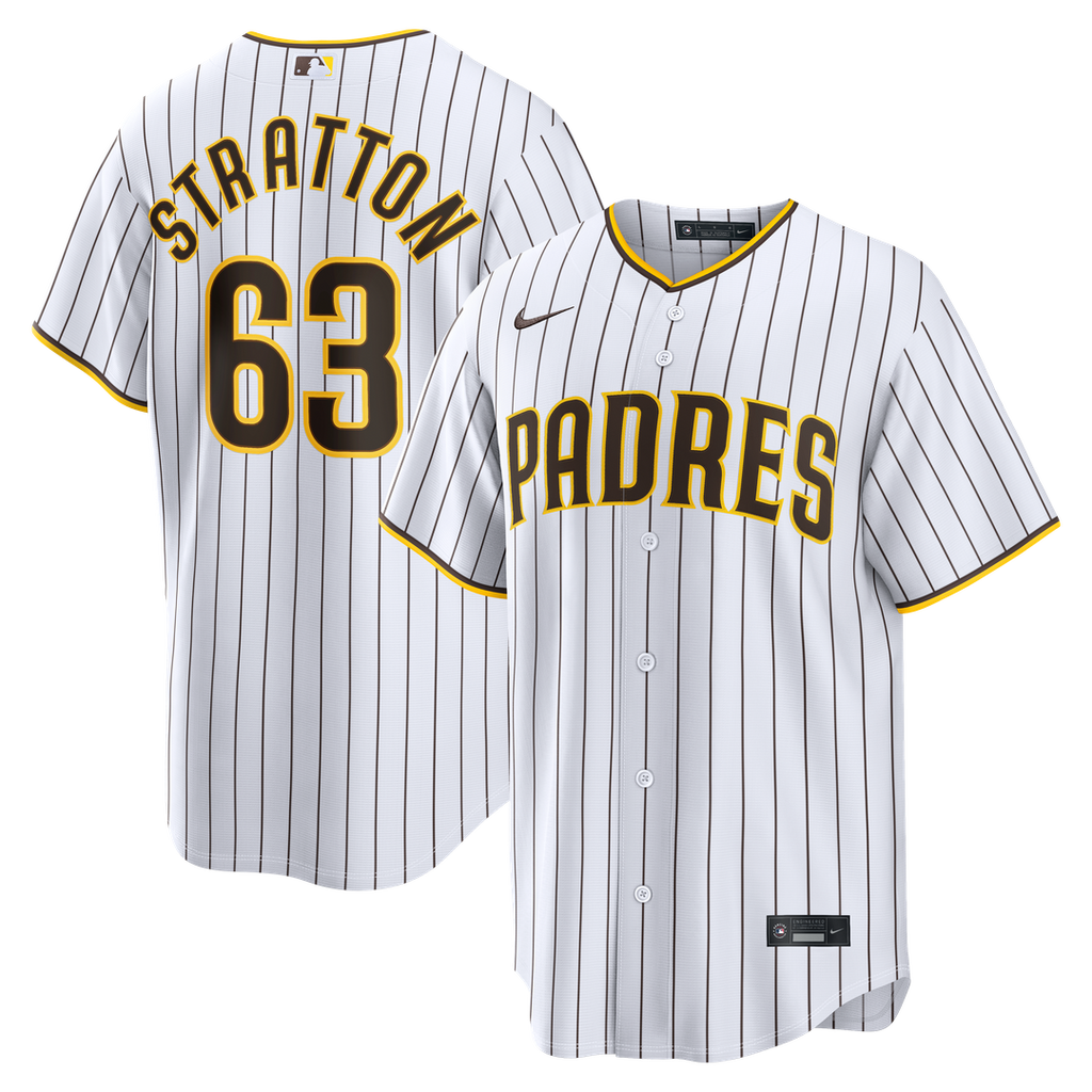 San Diego Padres Nike Hunter Stratton Home Replica Baseball Jersey - White