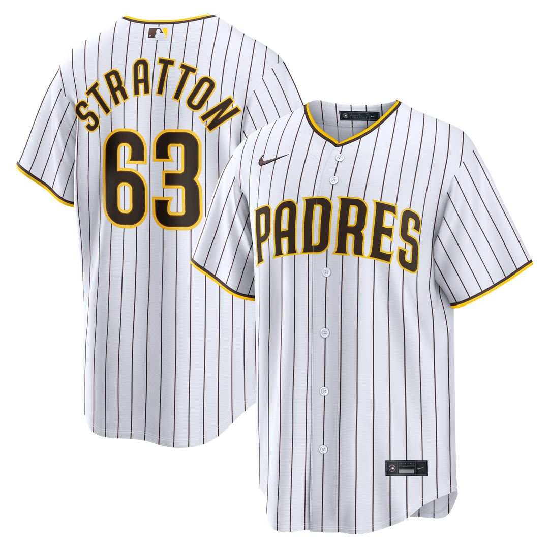 San Diego Padres Nike Hunter Stratton Home Replica Baseball Jersey - White