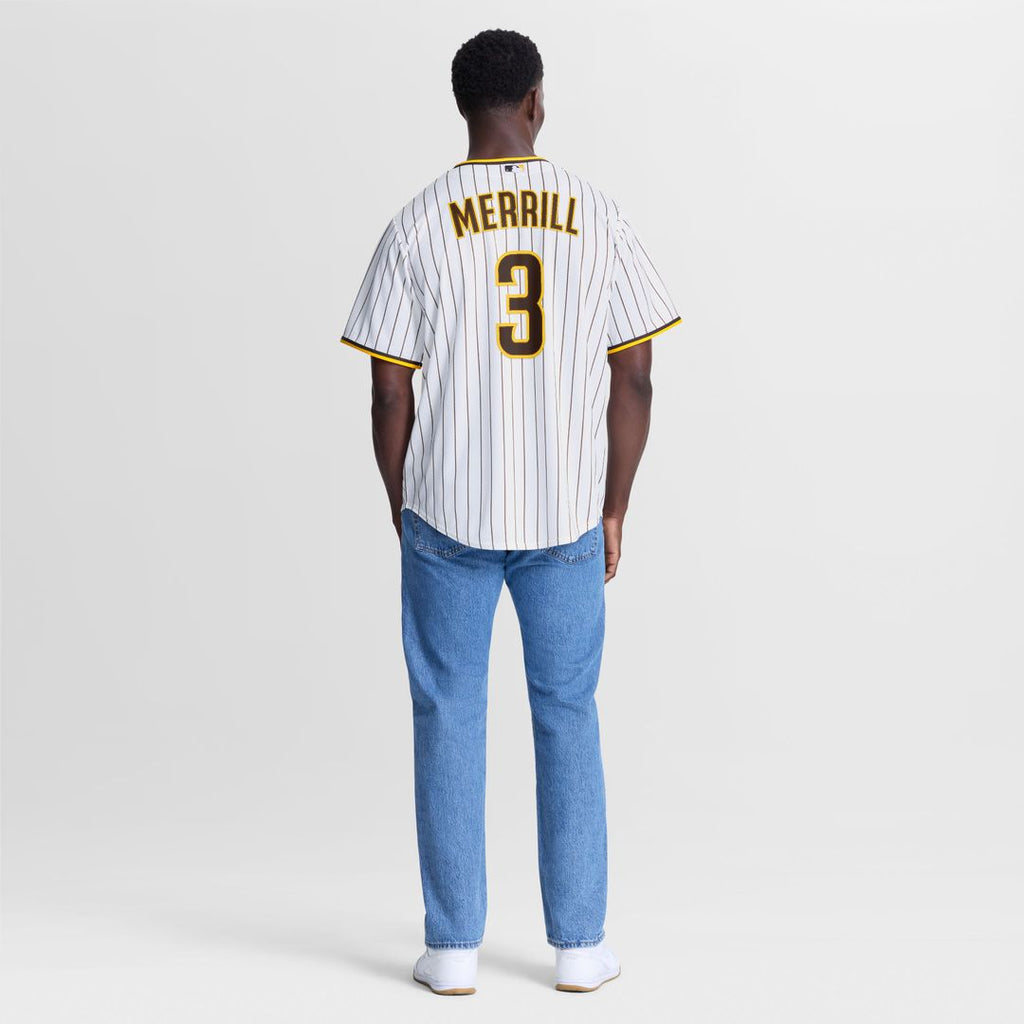 San Diego Padres Nike Jackson Merrill Home Replica Baseball Jersey - White