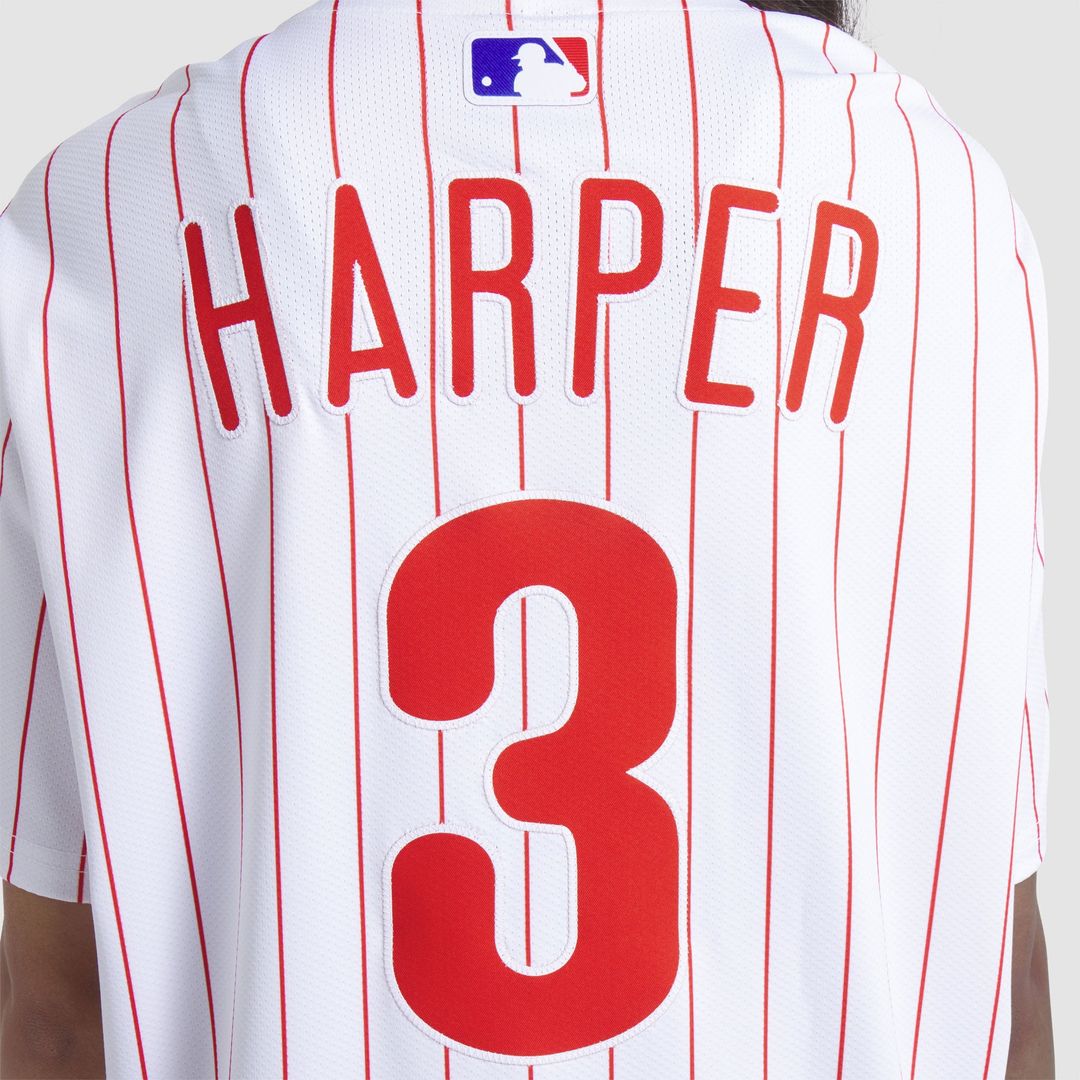 Philadelphia Phillies Nike Bryce Harper Home Elite Baseball Jersey - White
