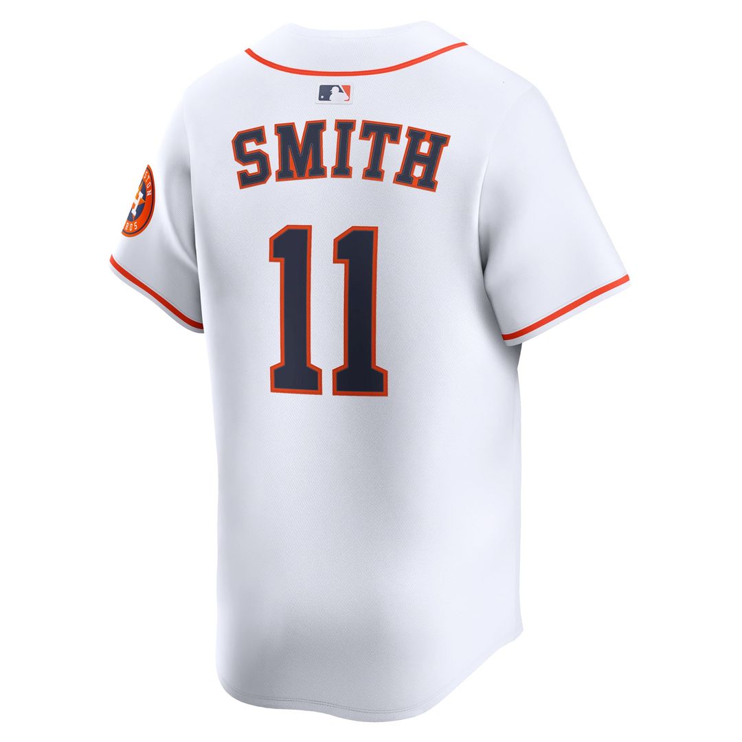 Houston Astros Nike Cam Smith #11 Home Limited Baseball Jersey - White