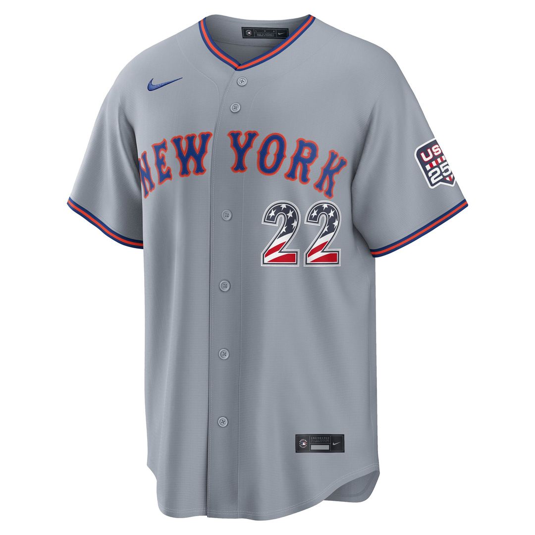 New York Mets Nike Fourth of July Juan Soto USA 250 Stadium Baseball Jersey - Gray