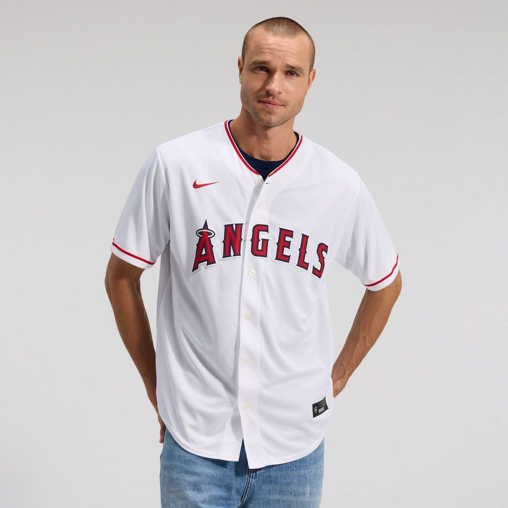 Los Angeles Angels Nike Home Replica Team Baseball Jersey - White