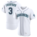 Seattle Mariners Nike J.P. Crawford Home 50th Season Authentic Baseball Jersey - White