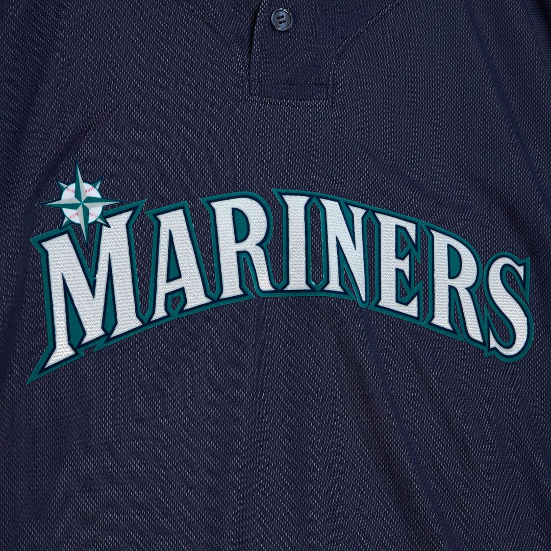 Seattle Mariners Mitchell & Ness Ichiro Suzuki Big & Tall Cooperstown Mesh Batting Practice Baseball Jersey - Navy