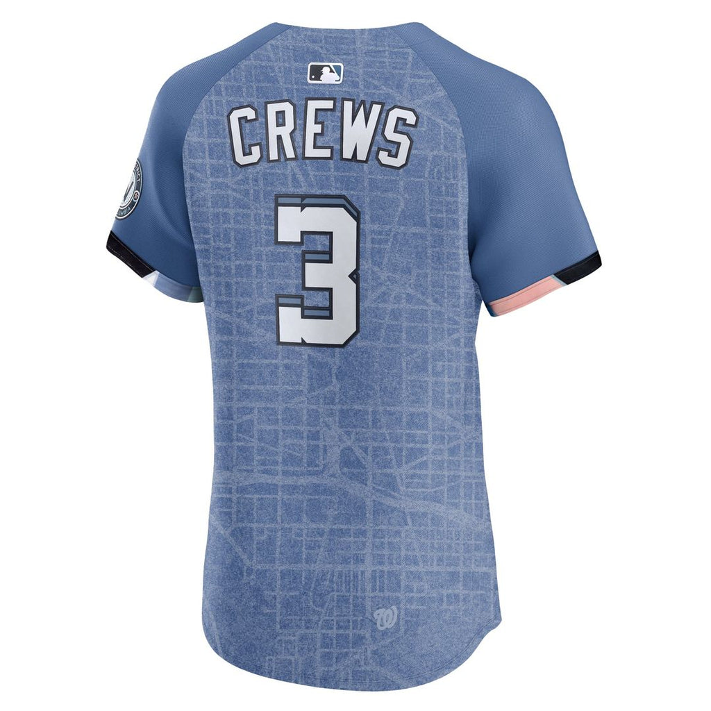 Washington Nationals Nike Dylan Crews 2025 City Connect Elite Baseball Jersey - Blue