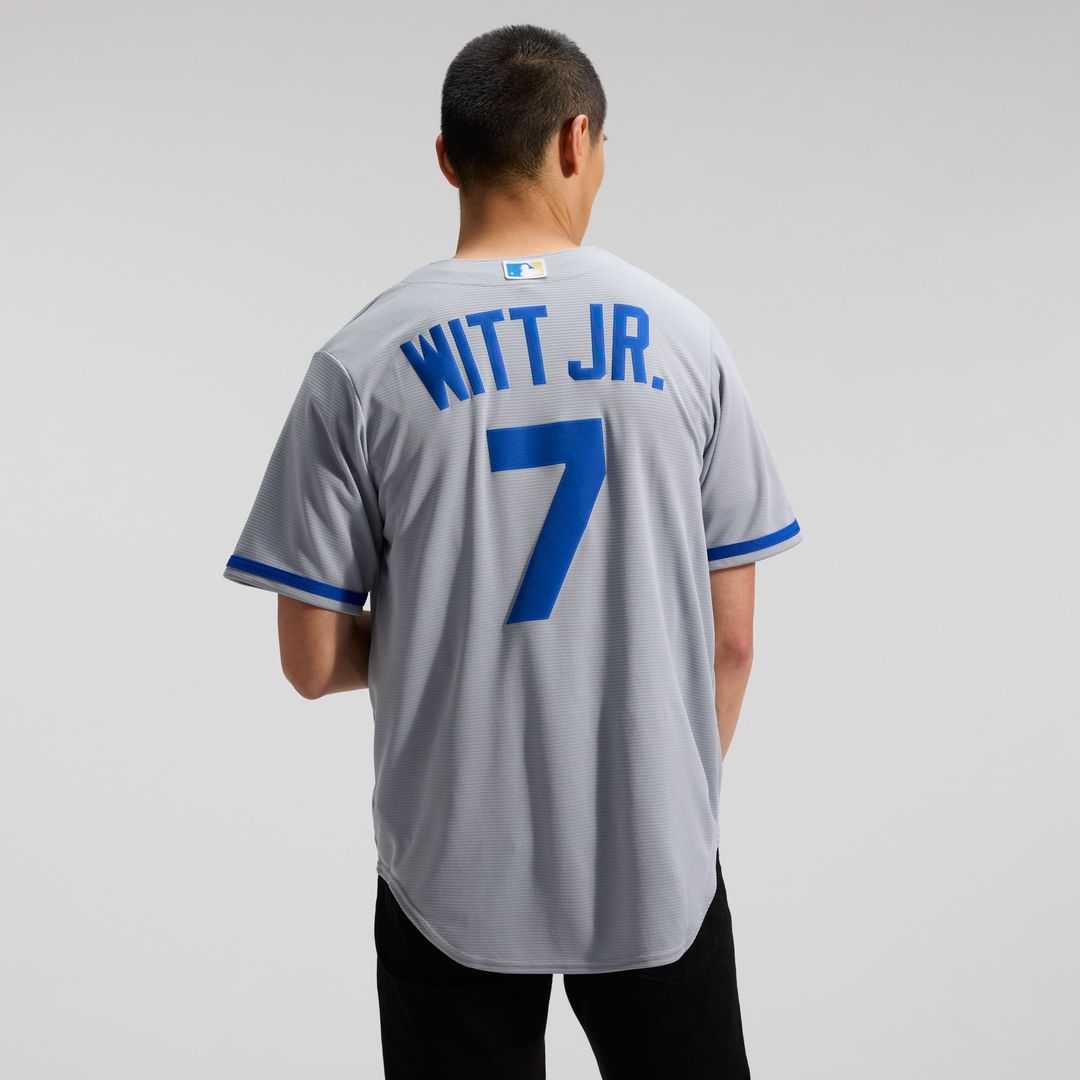 Kansas City Royals Nike Bobby Witt Jr. Road Replica Baseball Jersey - Gray