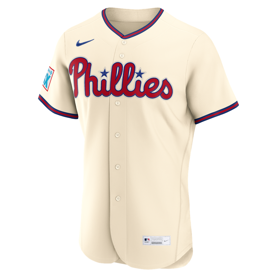 Philadelphia Phillies Nike Bryce Harper Alternate Authentic Sponsor Patch Baseball Jersey - Light Blue