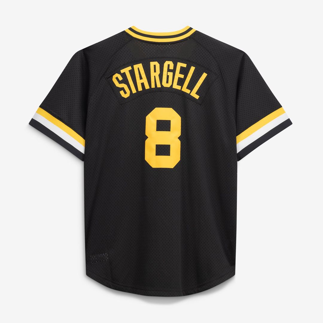 Pittsburgh Pirates Mitchell & Ness Willie Stargell Cooperstown Collection Big & Tall Mesh Batting Practice Baseball Jersey - Black