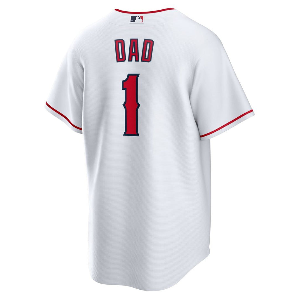 Los Angeles Angels Nike #1 Dad Home Replica Baseball Jersey - White