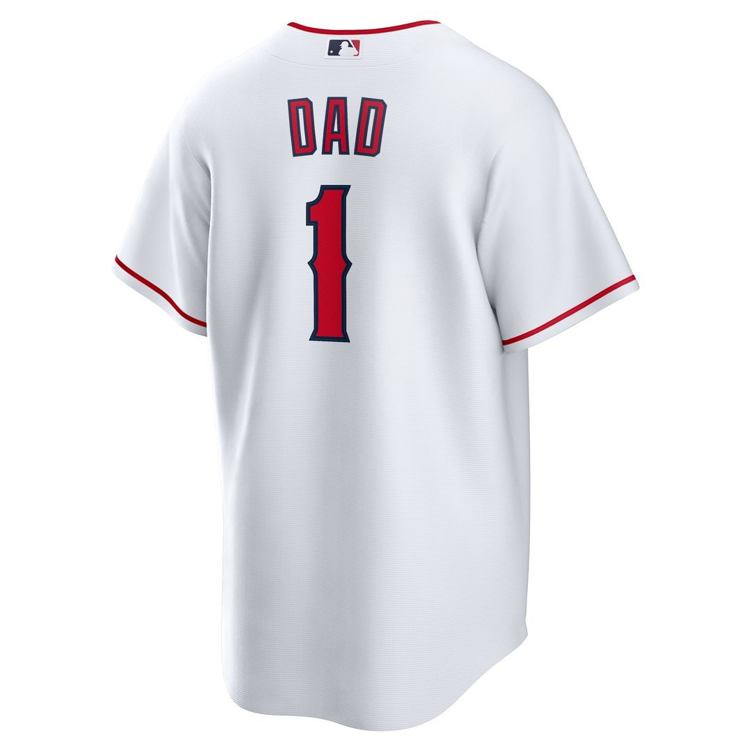 Los Angeles Angels Nike #1 Dad Home Replica Baseball Jersey - White